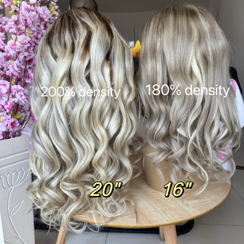 Transparent lace front wig 13x4'' vs 13x6'' Human Hair balayage color for white women 