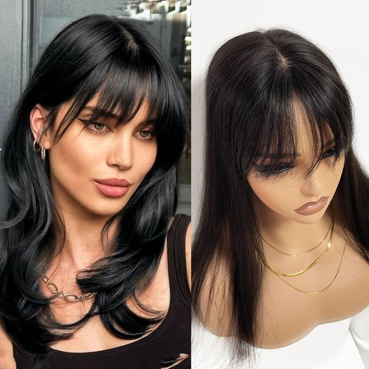  Full hand tied silk base Women Topper Piece with straight bang for Hair Loss