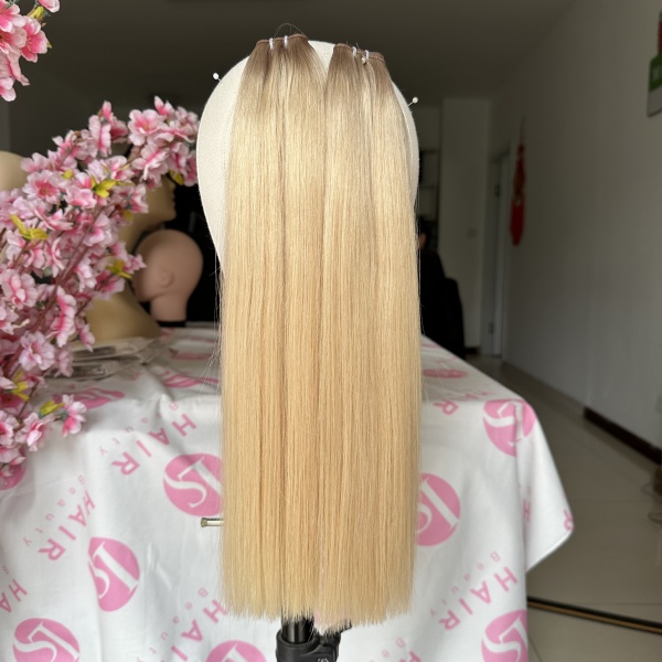 New Design Genius Weft Hair Raw 100% Cuticle Aligned Human Hair Extensions Russian New Genius Weft