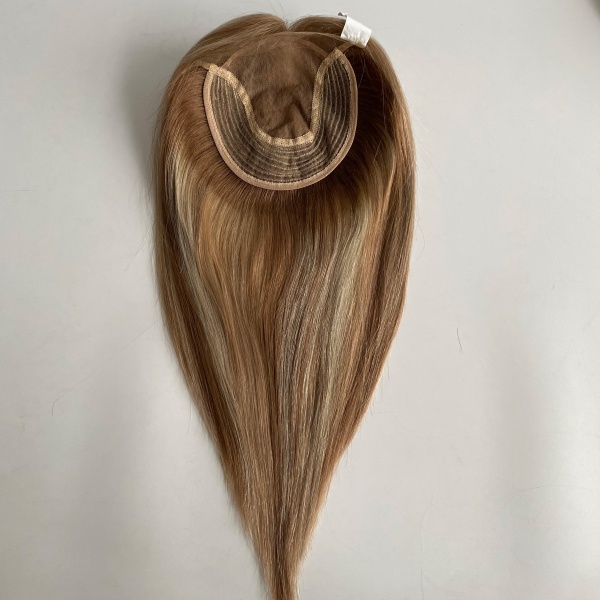 Silk Top Topper with HD Lace Front and Back Weft Raw Human Hair Clips in Hair Topper for Women Human Hair