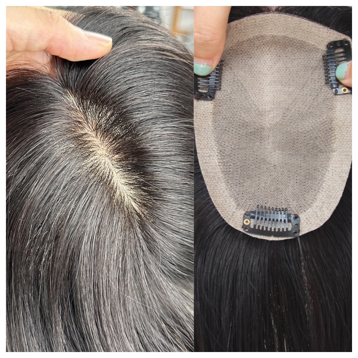 4x5'' European Raw Human Hair Silk Base Topper 14inch Full handtied Silk Base Toupee Human Hair