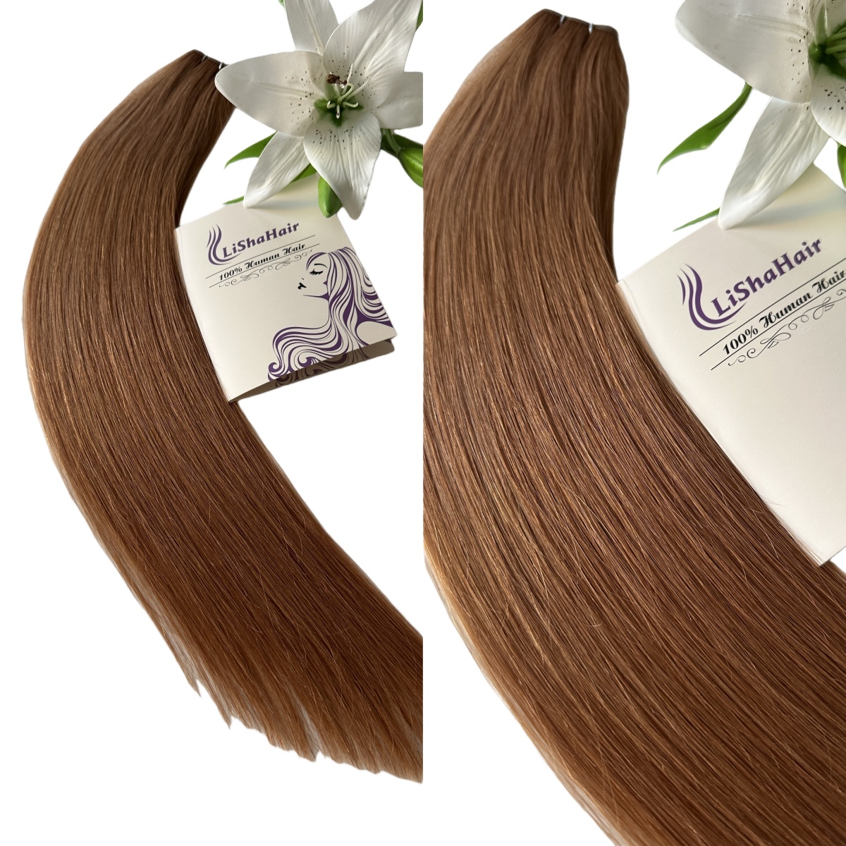 Ginger Orange Color Cuticle Intact Raw Virgin Human Hair Genius Weft Extension Cuticle Real Human Hair