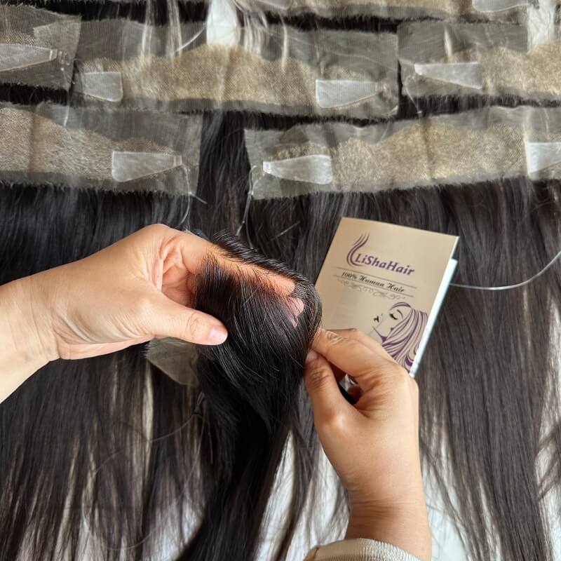 Ultra realistic invisible knots HD Lace Hairline Topper Easy Install European Hair Natural Baby Hair Premium Quality in Stock Topper